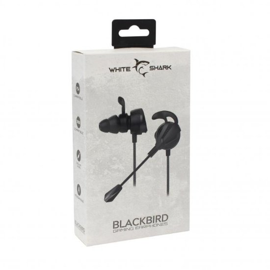 Slušalice WHITE SHARK GE-537 Blackbird, in-ear, crne
