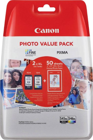 Komplet tinti CANON CANON PG-545XL / CL-546XL + FOTO PAPIR GP-501