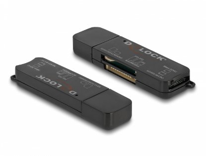 Čitač memorijskih kartica DELOCK za SD/MicroSD/MS, USB-A