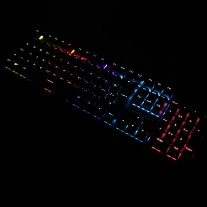 Tipkovnica EPOCH Rhea, RGB, mehanička, crveni switch, UK/HR layout, crna, USB