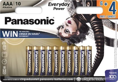 Baterije PANASONIC LR03EPS/10BW, Alkalne, AAA, 6+4 kom