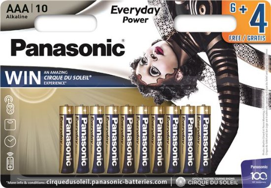 Baterije PANASONIC LR03EPS/10BW, Alkalne, AAA, 6+4 kom