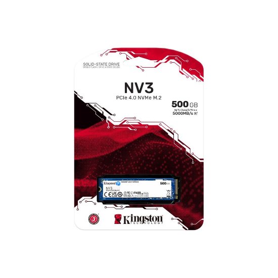 SSD 500GB KINGSTON NV3 SNV3S/500G, M.2 NVME PCIe 4.0, 2280, maks do 5000/3000 MB/s