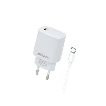 Kućni punjač BELINE BLNCW20C, 20W, PD3.0, USB-C, USB-C kabel, bijeli