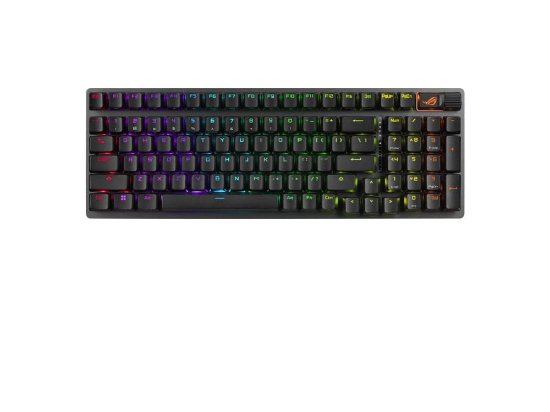 Tipkovnica ASUS ROG Strix Scope II 96 Wireless, RGB, mehanička, US Layout, bežična, USB, BT, crna