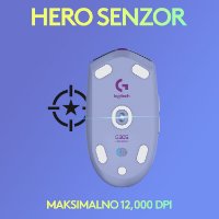 Miš LOGITECH Gaming G305 Lightspeed, bežični, optički, 12000dpi, lilac, USB