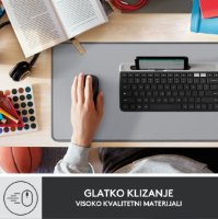 Podloga za miš, LOGITECH Desk Mat Studio, soft, siva