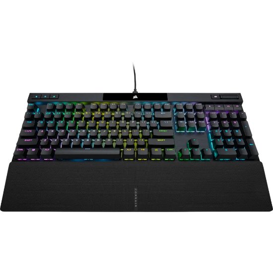 Tipkovnica CORSAIR K70 RGB PRO, optičko-mehanička, Corsair OPX, US Layout, USB, crna