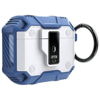 Futrola za slušalice BELINE AirPods Click Cover, za APPLE Airpods 4, plavo-bijela