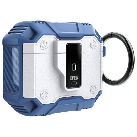 Futrola za slušalice BELINE AirPods Click Cover, za APPLE Airpods 4, plavo-bijela