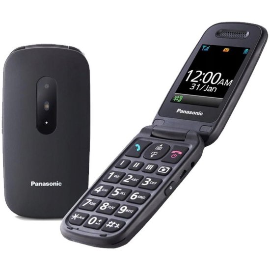 Klasični mobitel PANASONIC KX-TU446EXG, flip, preklopni, sivi