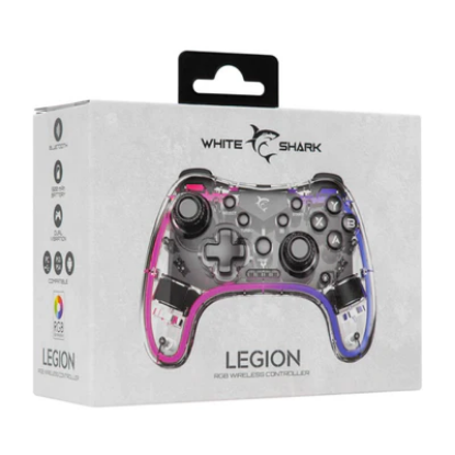 Gamepad WHITE SHARK Legion GPW-8039, bežični, PC/PS4, prozirni