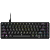 Tipkovnica CORSAIR K65 Pro Mini RGB, optičko-mehanička, Corsair OPX, US Layout, USB, crna