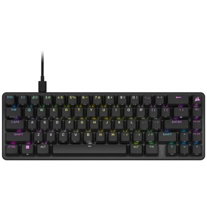 Tipkovnica CORSAIR K65 Pro Mini RGB, optičko-mehanička, Corsair OPX, US Layout, USB, crna