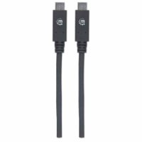 Kabel MANHATTAN, USB 3.2 Gen2, USB-C (M) na USB-C (M), 100W, 1.2 DP Alt Mode, 1.0m