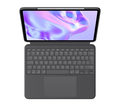 Tipkovnica LOGITECH Combo Touch, bežična, za Apple, iPad Pro 13", siva