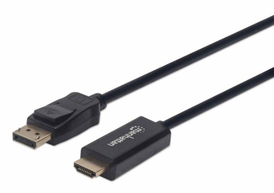 Kabel MANHATTAN, DisplayPort (M) na HDMI (M), 4K@60Hz, 1.0m