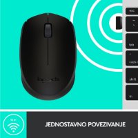 Miš LOGITECH M171, optički, bežični, crni