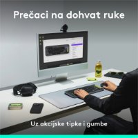 Tipkovnica + miš LOGITECH POP Icon Combo, bežična, US Layout, BT, bijelo-narančasta
