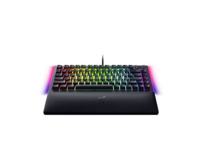 Tipkovnica RAZER BlackWidow V4 75%, mehanička, Orange switch, RGB, US Layout, crna, USB