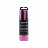Sredstvo za čišćenje SBOX CS-5005, za čišćenje ekrana mikrofiber krpicom, 150ml, rozo