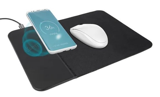 Podloga za miš SATZUMA WCMP-100, bežično punjenje, crna