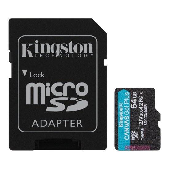 Memorijska kartica KINGSTON Canvas Go Plus Micro SDCG3/64GB, SDXC 64GB, Class 10 UHS-I + adapter