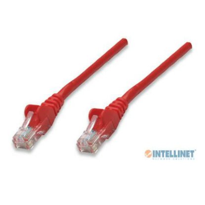 Kabel INTELLINET, patch CAT5e, U/UTP, crveni, 3m