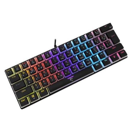 Tipkovnica WHITE SHARK GK-2202 Ashiko, RGB, crveni switch, mehanička, UK/HR, crna, USB