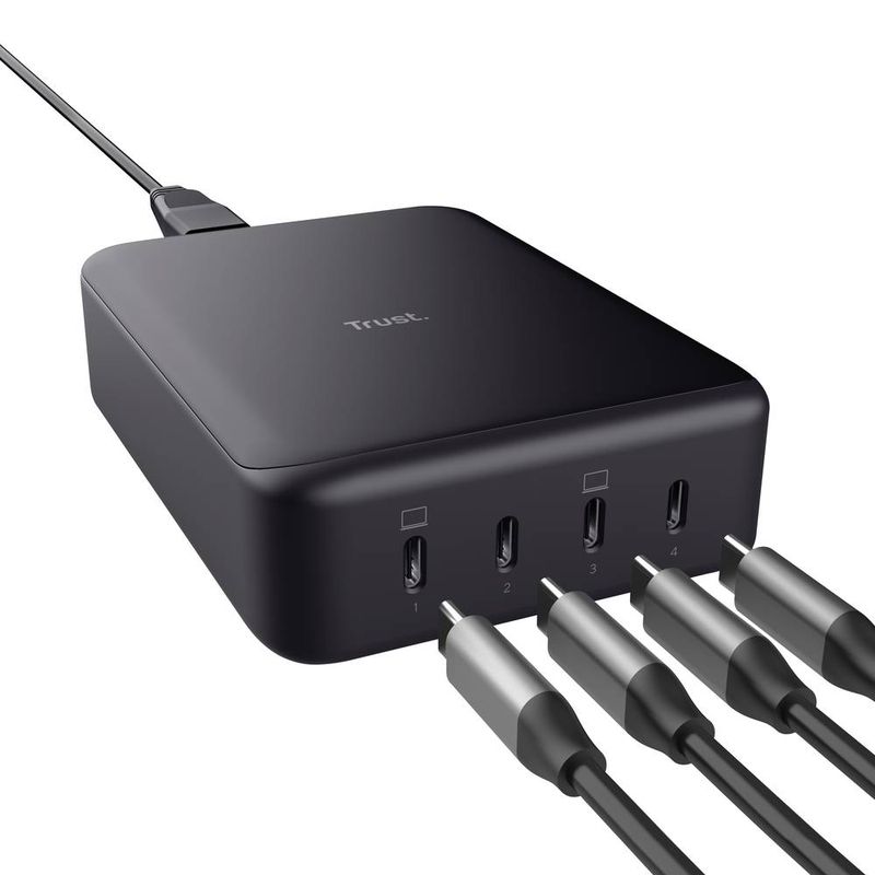 Punjač za laptop TRUST Maxo 4-Port, 240W, crni | Links