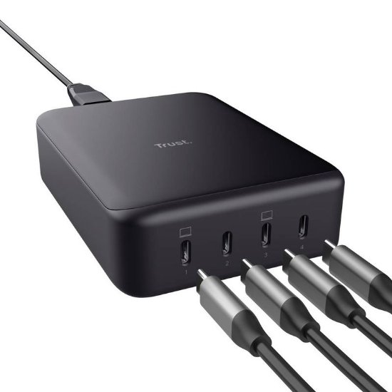 Punjač za laptop TRUST Maxo 4-Port, 240W, crni