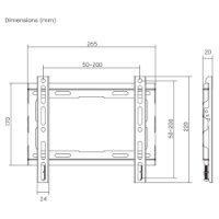 Nosač zidni za TV SBOX PLB-2222F-2, 23"-43", fiksni