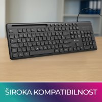Tipkovnica OCTIO Smart K320U, USB, crna