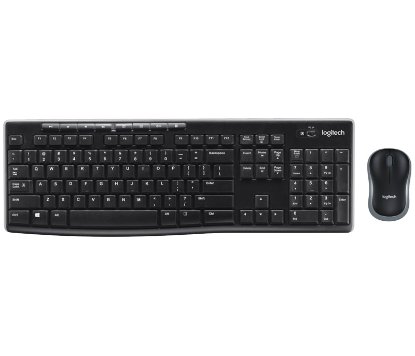 Tipkovnica + miš LOGITECH MK270 Wireless Desktop, bežična, crna, USB
