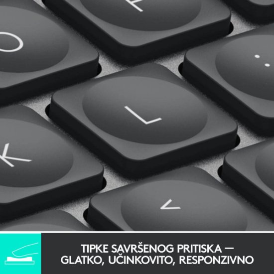 Tipkovnica LOGITECH MX Keys mini, bežična, BT, siva