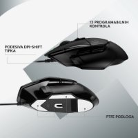 Miš LOGITECH Gaming G502 X, optički, 25600dpi, crni, USB