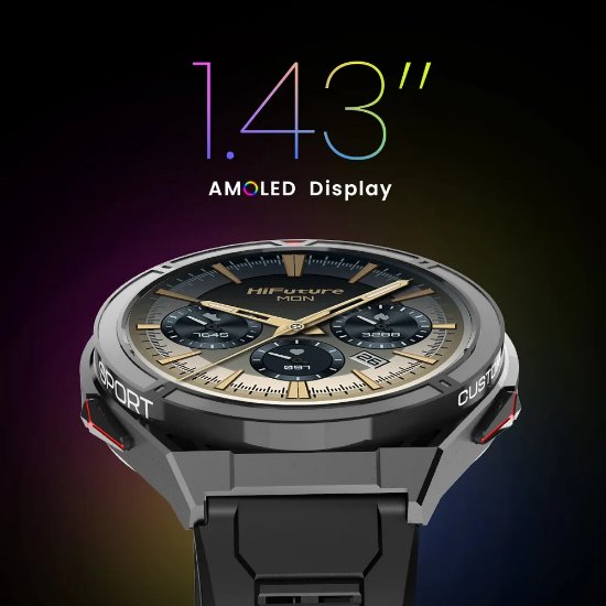 Pametni sat HIFUTURE Active, pametne obavijesti, crno-crveni