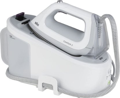Parna postaja BRAUN IS3044WH, 2400W, 6 bara, 340 g/min, 2 l, bijelo-siva