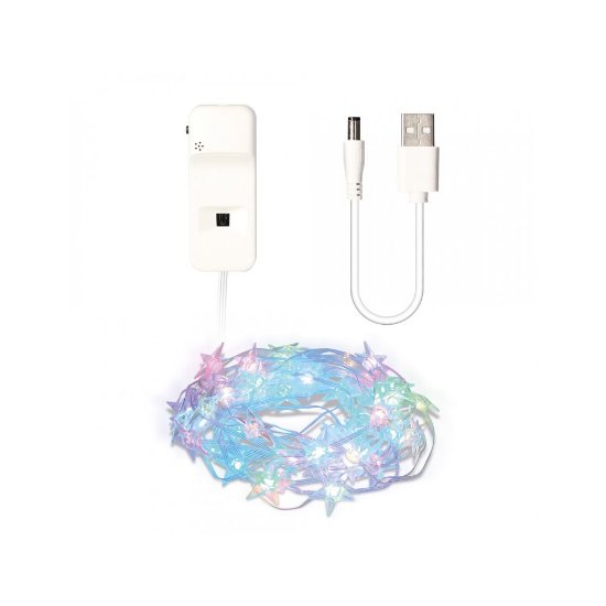 Dekorativna rasvjeta KSIX Star, 20 lumena, RGBIC, daljinski upravljač, 5m