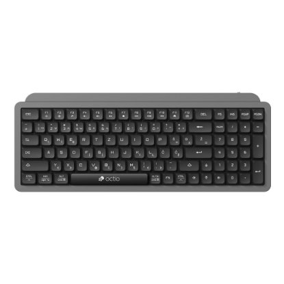 Tipkovnica OCTIO Pro K350W, bežična, crno-siva