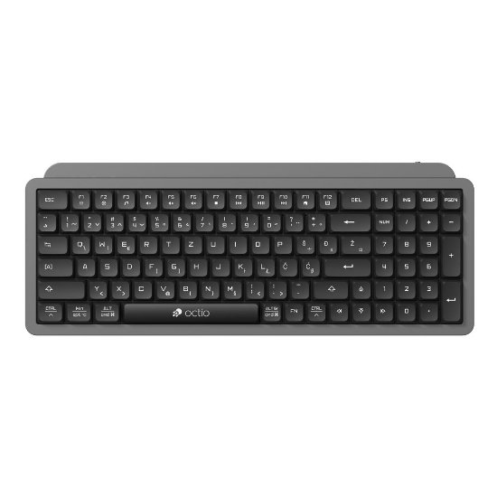 Tipkovnica OCTIO Pro K350W, bežična, crno-siva