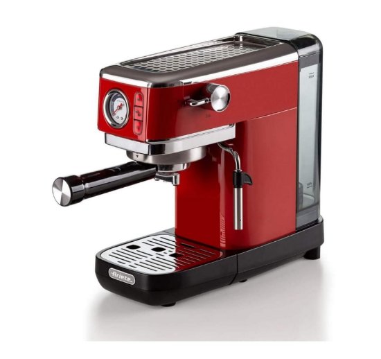Aparat za kavu ARIETE Moderna 1381/13, NARROW, 1300 W, 15 bara, 1,1 l, crveni