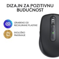 Miš LOGITECH MX Anywhere 3S, laserski, bežični, BT, graphite