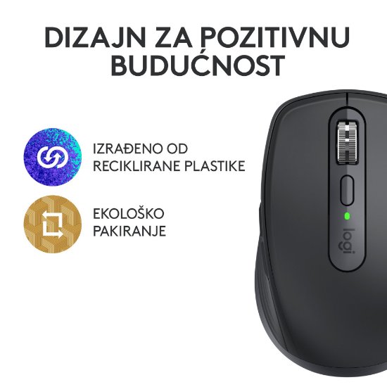 Miš LOGITECH MX Anywhere 3S, laserski, bežični, BT, graphite