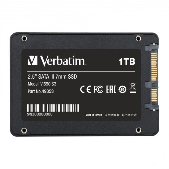 SSD 1TB VERBATIM, Vi550 S3, SATA 3, 2.5", 560/535 MB/s
