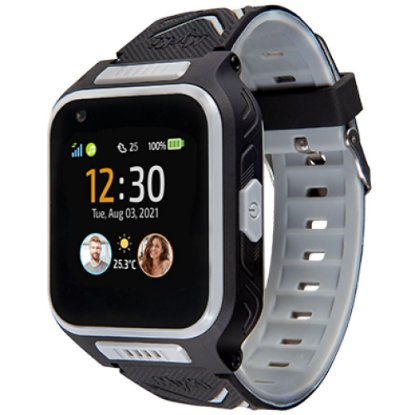 Dječji pametni sat MYKI 4, 4G video pozivi, praćenje lokacije, vodootporan, crno-sivi