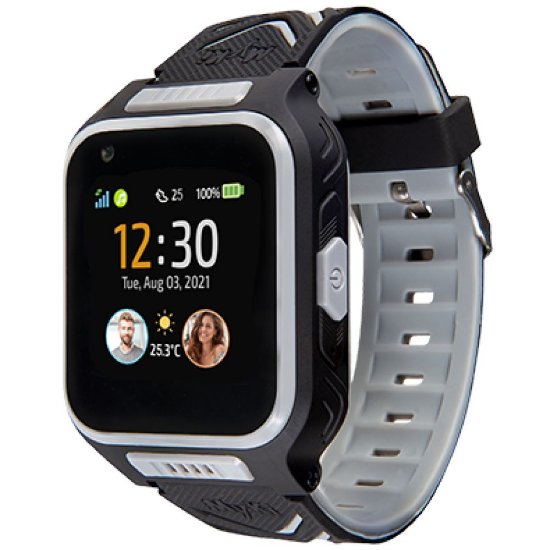 Dječji pametni sat MYKI 4, 4G video pozivi, praćenje lokacije, vodootporan, crno-sivi