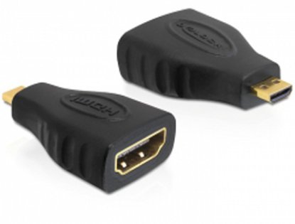 Adapter DELOCK, micro HDMI-D (M) na HDMI-A (Ž), crni