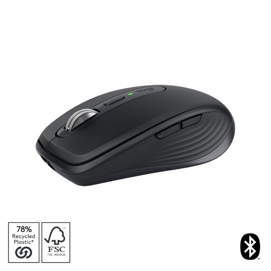 Miš LOGITECH MX Anywhere 3S, laserski, bežični, BT, graphite