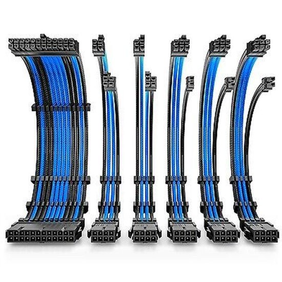 Produžni kablovi za napajanje ANTEC Sleeved Extension Cable Kit 3xPCIe 8-pin, crno-plavi